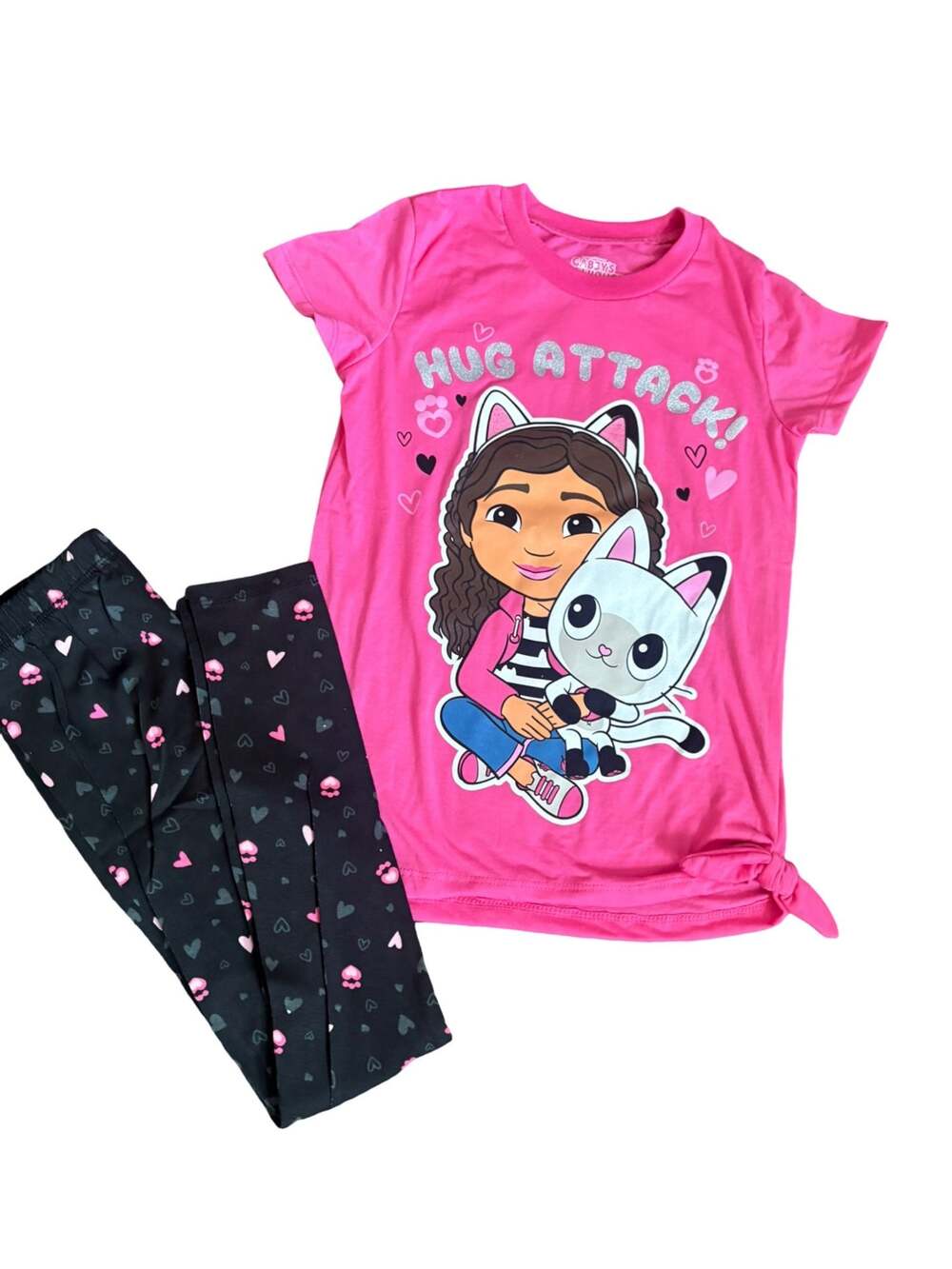 Dreamworks Gabby's Dollhouse Clothes: Pandy Paws T-Shirt & Leggings Set